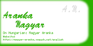 aranka magyar business card